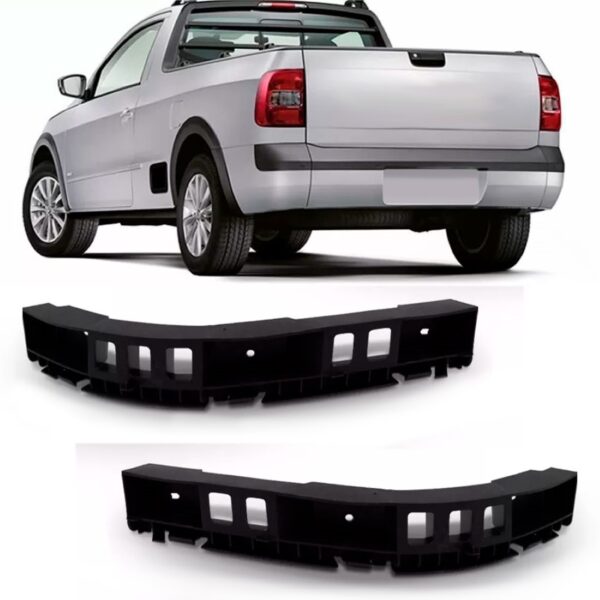 Par Guia Suporte Parachoque Traseiro Saveiro 2014 15 A 2018