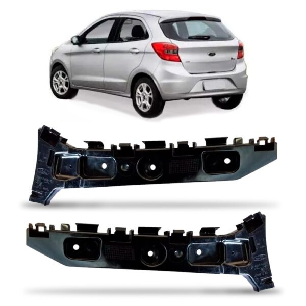 Par Suporte Guia Parachoque Traseiro Ford Ka 2014 15 A 2018.