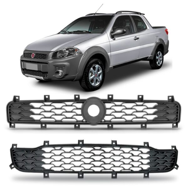 Kit Grade Strada Working 2014 A 2018 Inferior Cinza Cinza