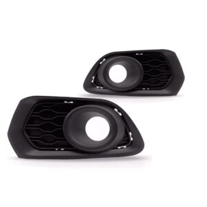 Par Moldura Milha Sandero 2015 2016 2017 Preto Com Furo Preto