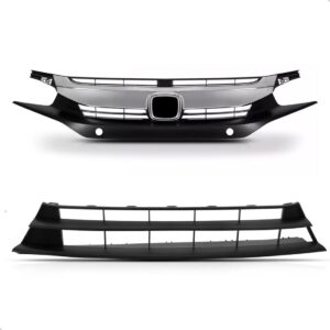 Kit Grade Para Honda Civic 2017 2018 Superior E Inferior Preto