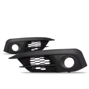 Par Moldura Farol Milha Civic 2017 A 2020 Preta Com Furo Preto Ambos Os Lados