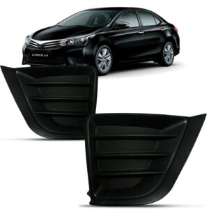 Par Moldura Farol Milha Corolla 2015 A 2017 Preta Sem Furo - Preto - Ambos Os Lados