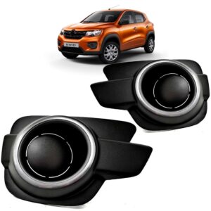 Par Moldura Farol Milha Kwid 2017 A 2020 Preto S/furo C/aro Preto Ambos Os Lados
