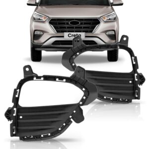 Par Moldura Farol Milha Creta 17/2020 Preta Com Furo Oferta Preto Ambos Os Lados