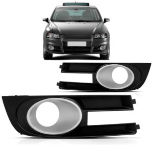 Par Moldura Milha Stilo 2005 A 2009 Preto Fosco Aro Prata Preto Fosco