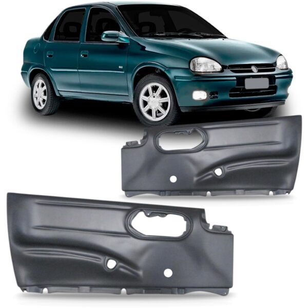 Par Forro Porta Dianteiro Corsa Hatch 1996 A 2002 4pts Cinza