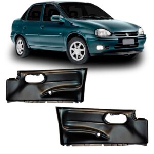 Par Forro Porta Dianteiro Corsa Hatch 1996 A 2002 4pts Preto - Preto