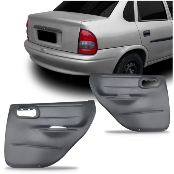 Par Forro Porta Traseiro Corsa Hatch 1996 A 2002 4 Pts Cinza Cinza
