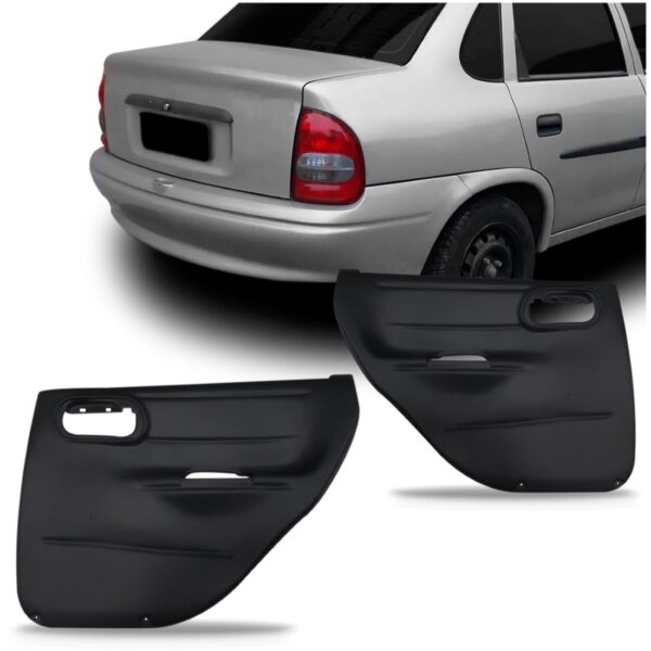 Par Forro Porta Traseiro Corsa Hatch 1996 A 2002  4pts Preto