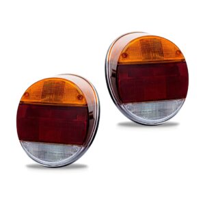 Par Lanterna Fusca Fafa 84/85/ 83/82 Acrilico Tricolor Ambar Ambos Lados Vermelho