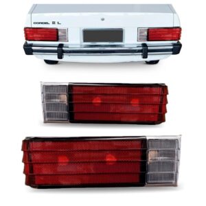 Par Sinaleira Traseira Corcel Ii Rubi S/friso Preto Tricolor