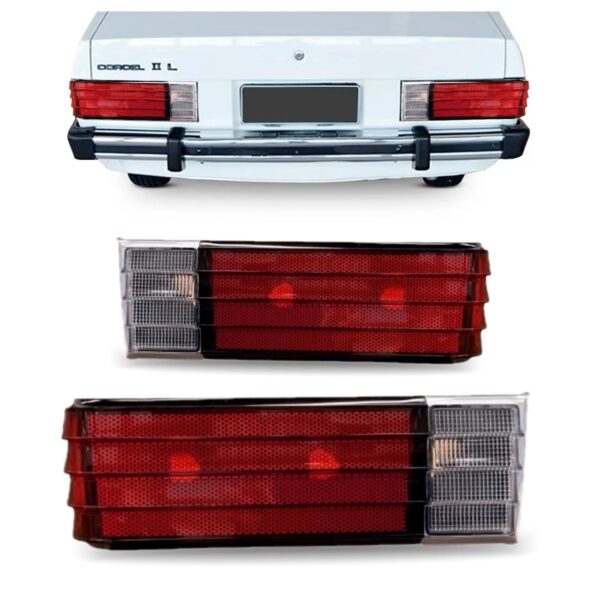 Par Sinaleira Traseira Corcel Ii Rubi S/friso Preto Tricolor