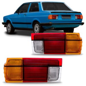 Lanternas Traseiras Voyage 82 A 83 Friso Preto Par Ambos Lados Tricolor