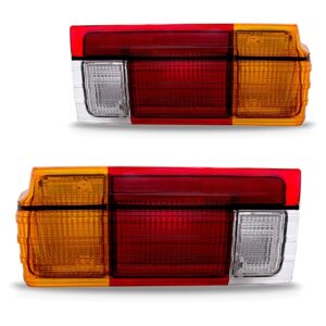 Lanternas Traseiras Voyage 82 A 83 Friso Preto Par Ambos Lados Tricolor