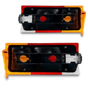 Lanternas Traseiras Voyage 82 A 83 Friso Preto Par Ambos Lados Tricolor