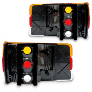 Par Sinaleira Traseira Chevette 1987 A 1993 Âmbar Âmbar Tricolor