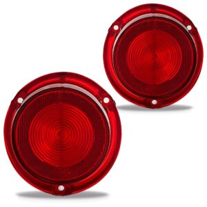 Jogo Lente Sinaleira Traseira Opala Caravan 1970/1979 Sem Ré Rubi