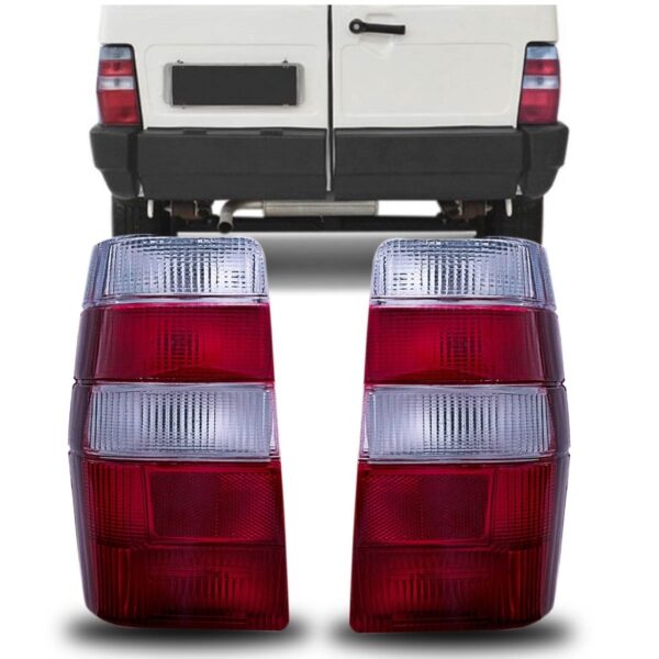 Par Lente Lanterna Traseira Para Fiorino 1986 A 1997 Bicolor