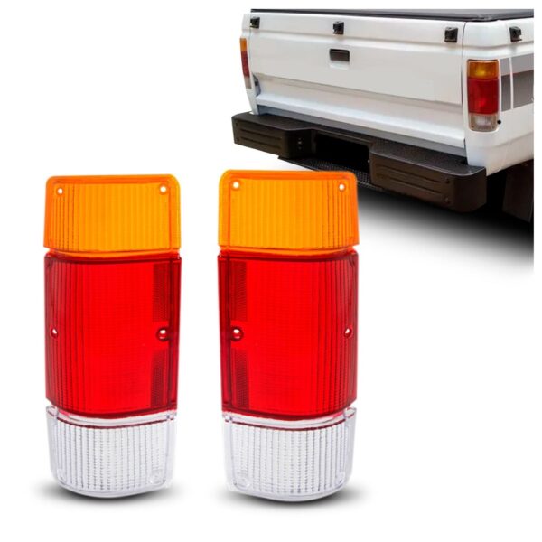 Par Lente Lanterna Traseira D20/a20/c20 1985 A 1996 Tricolor Tricolor