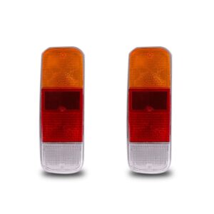 Par De Lente Da Lanterna Traseira Tricolor Kombi Laranja