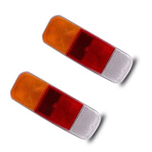 Par De Lente Da Lanterna Traseira Tricolor Kombi Laranja