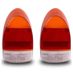 Par Lente Lanterna Traseira Fusca 1300/1500 Ambar Laranja