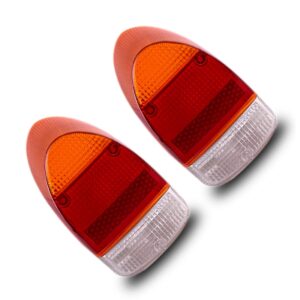 Par Lente Lanterna Traseira Fusca 1300/1500 Ambar Laranja
