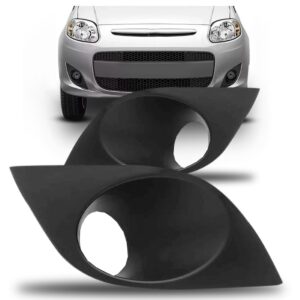 Jogo Moldura Milha Palio Attractive 2012/2014 Cinza C/furo Cinza Ambos Os Lados