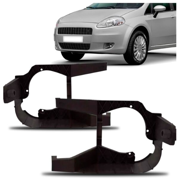 Par Suporte Moldura Milha Punto 2007 2008 2009 2010 11 2012 Preto Ambos Os Lados