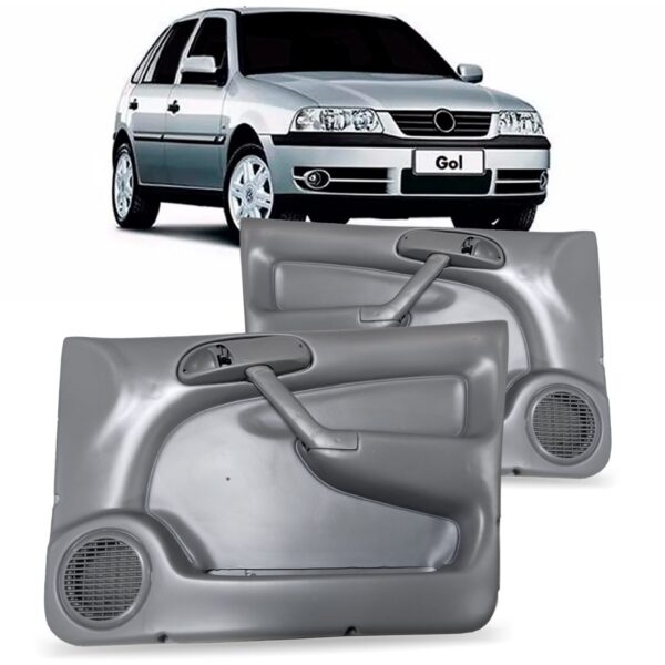 Par Forro De Porta Dianteira Gol Parati Saveiro 1998 A 2004  Cinza