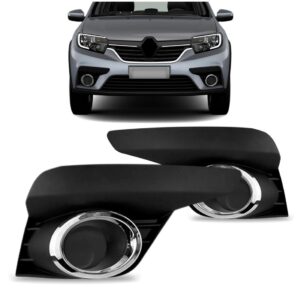 Par Moldura Milha Logan Sandero 2020 2021 2022 Sem Furo Preto