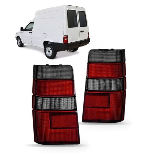 Par Lente Lanterna Traseira Uno 1986 A 1997 Mod. Carto Fume