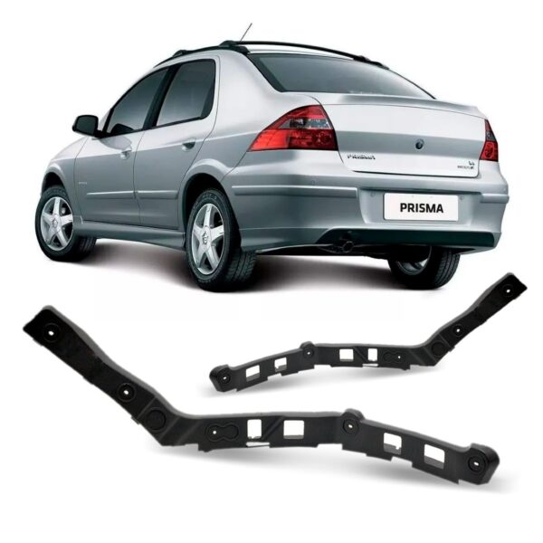 Par Suporte Guia Parachoque Traseiro Prisma 2006 A 2012