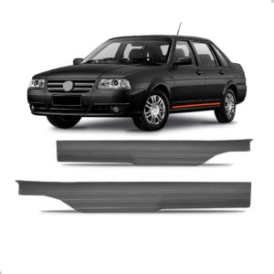 Par Soleira Para Vw Santana 2000 A 2006 Traseira 4 Portas Preto