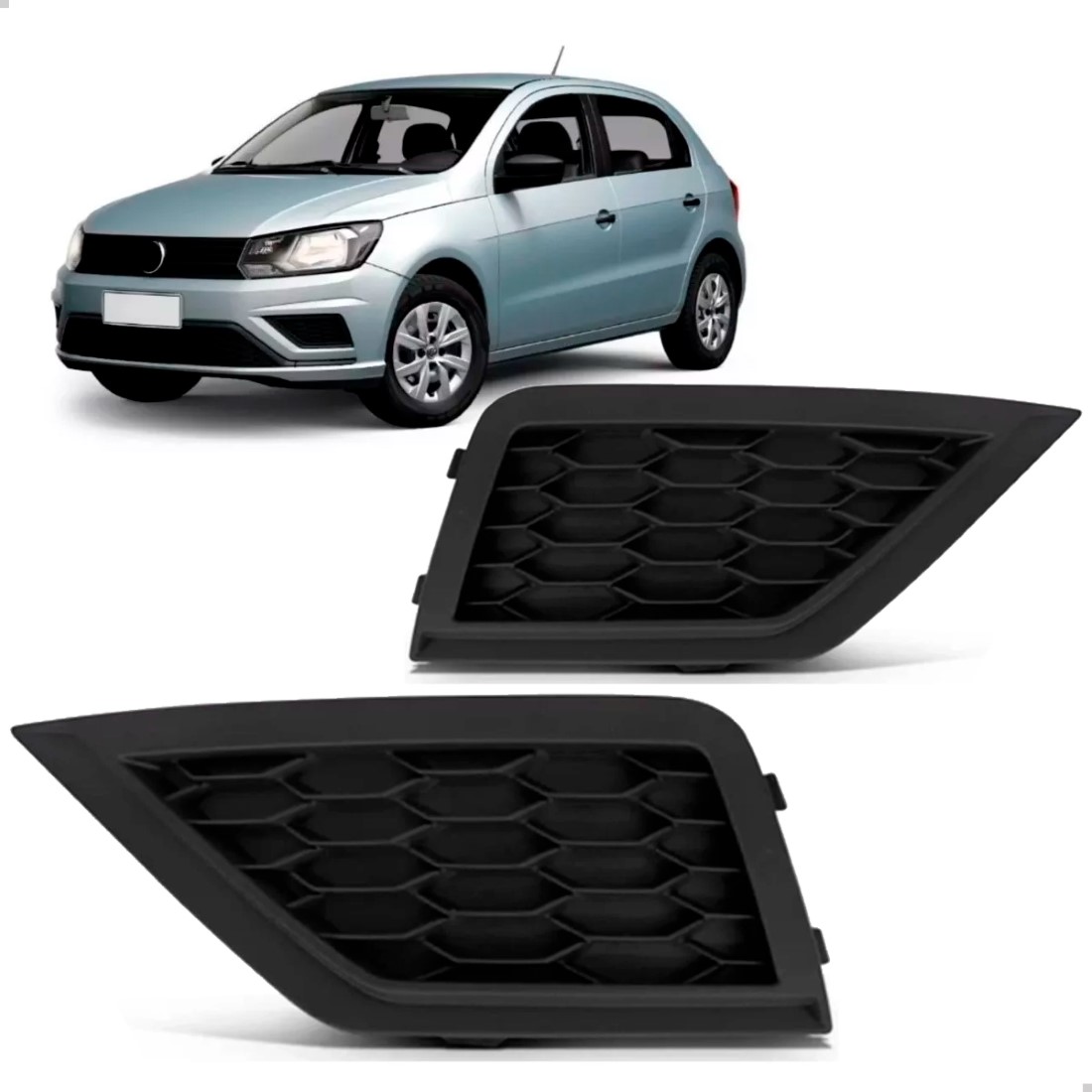 Par Moldura Milha Preta Sem Furo Gol 2019 20 21 22 23 2024  Preto Ambos Os Lados