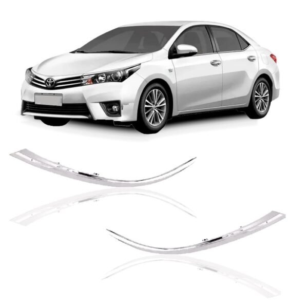 Par Friso Do Farol Para Toyota Corolla 2015 A 2025 Cromada Ambos Lados
