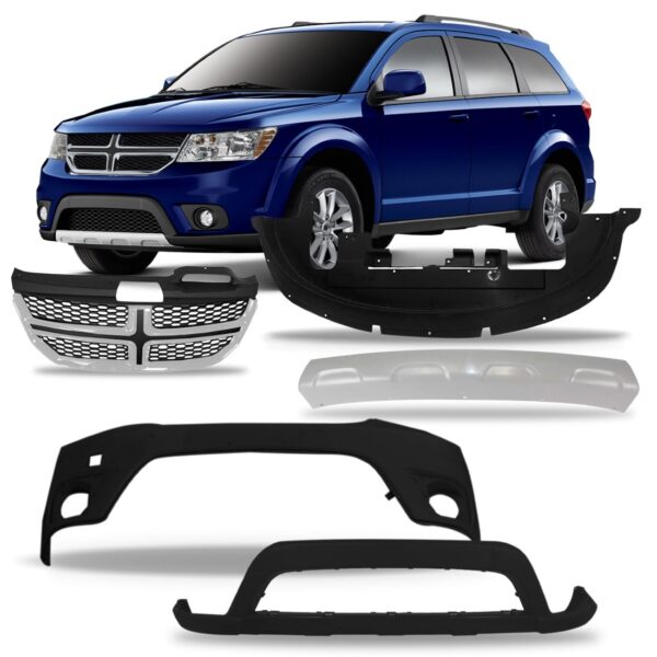 Envolvente Dodge Journey 11 A 18 Com Spoiler E Mold Novo Preto