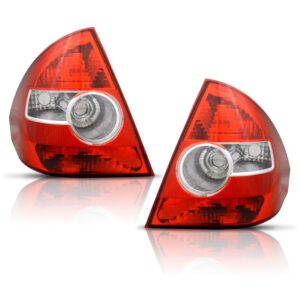 Par Lanterna Fiesta Sedan 2005 A 2010 + Jogo Tapete Pvc Vermelho