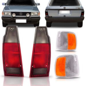 Kit Lanterna Parati 91/94 Fume + Par Sinaleira Cristal Ambar