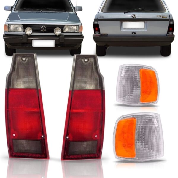 Kit Lanterna Parati 91/94 Fume + Par Sinaleira Cristal Ambar