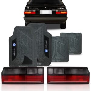 Kit Lanterna Voyage Gts 1991 A 1995 Fume + Jogo Tapete Pvc Preto Lanternas + Tapetes