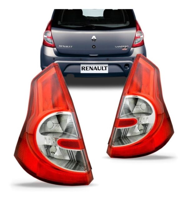 Par Lanterna Traseira Sandero Bicolor 2007 2008 2009 2010 Esquerdo E Direito