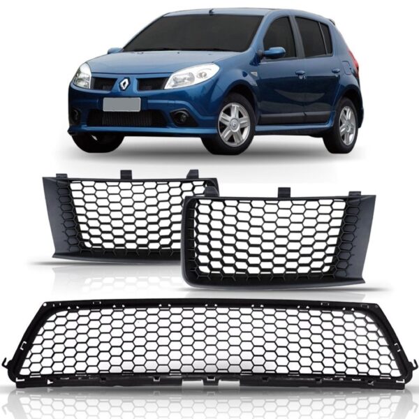 Kit Grade Parachoque Sandero Ano 2009 2010 2011 (03 Peças )