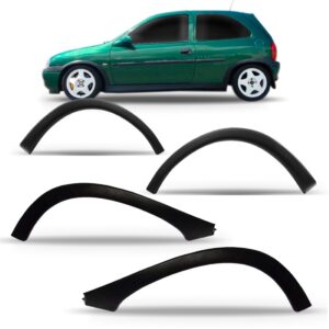 Kit Moldura Acabamento Paralama Corsa 94 A 02 Hatch 4 Peças - Preto