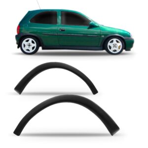 Kit Moldura Acabamento Paralama Corsa 94 A 02 Hatch 4 Peças - Preto