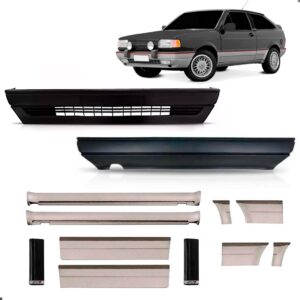 Kit Envolvente Gol Gti 1989 A 1994 E Friso Lateral Novo Preto
