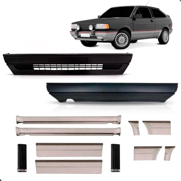Kit Envolvente Gol Gti 1989 A 1994 E Friso Lateral Novo Preto