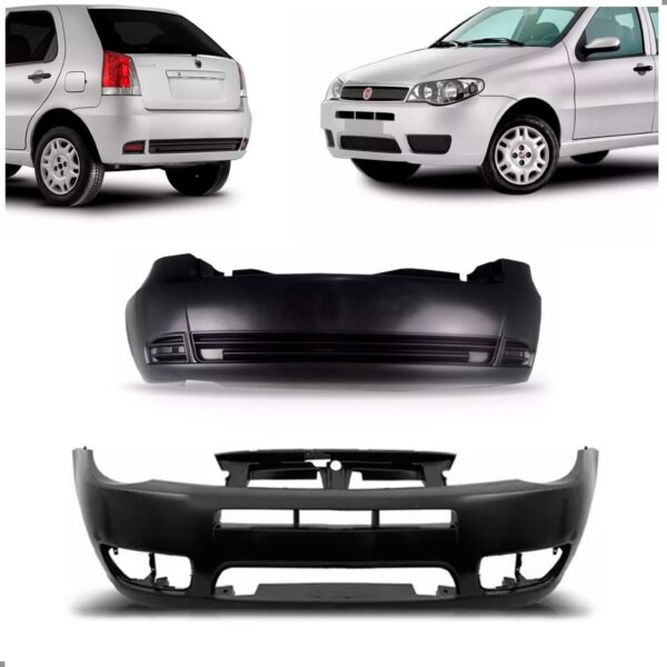 Kit Envolvente Palio Flex 2004 A 2007 Dianteiro E Traseiro - Preto