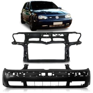 Kit Parachoque/painel Frontal Golf 99 00 01 02 03 04 05 Novo Preto